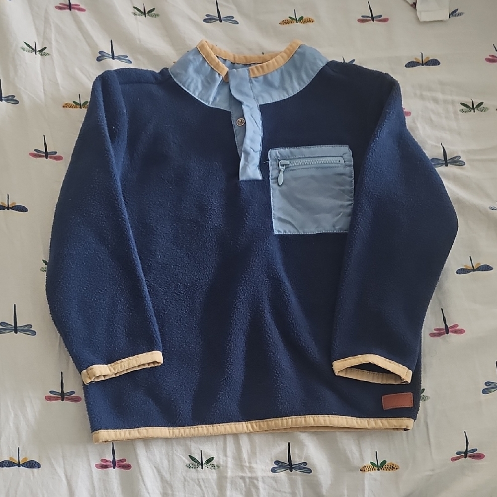7 For All Mankind Blue Fleece Jacket